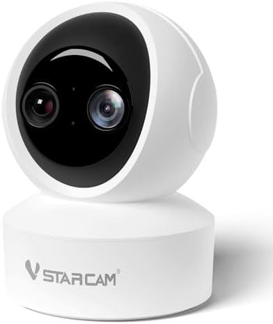 VSTARCAM 2K Dual Lens Indoor Security Camera, 10X Hybrid Zoom WiFi Camera for Home Security, 360° AI Tracking Pet Baby Monitor, Color Night Vision, 2-Way Audio, Support Cloud & 256GB SD Card Storage