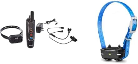 Garmin Pro 70 Dog Training System, Black, 010-01201-00 and Garmin PT10 Dog Device Blue Collar (Pro 70/Pro 550)