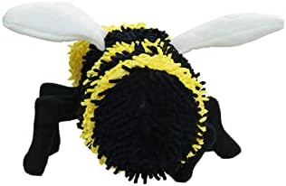 MIGHTY Tuffy Microfiber Medium Ball Bee Dog Toy