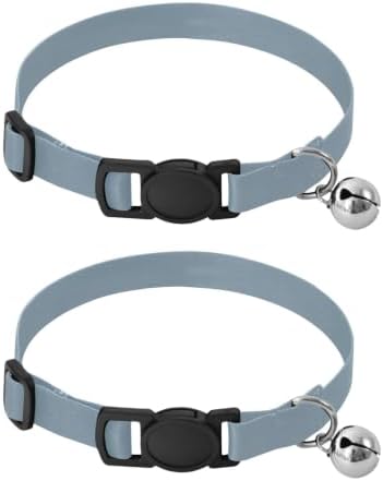 Gray Orange Gradient Kitten Collars 2 Pack Adjustable Pet Collar Adjustable Length 10.6" to 17.1"