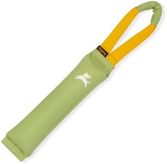 OllyDog Tugger | Dog Tug Toy for Tug of War & Training | Durable Bite Pillow | Eco-Friendly Recycled | Handle | Medium Large Dogs (Palm)