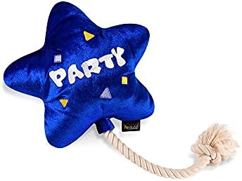 P.L.A.Y. Cute Plush Dog Toy - Birthday Party Celebration Themed Durable Squeaker Chew Toy, for Puppies & Small, Medium, Large Dog - Machine Washable, Recycled Material (Best Day Ever Balloon, Medium)
