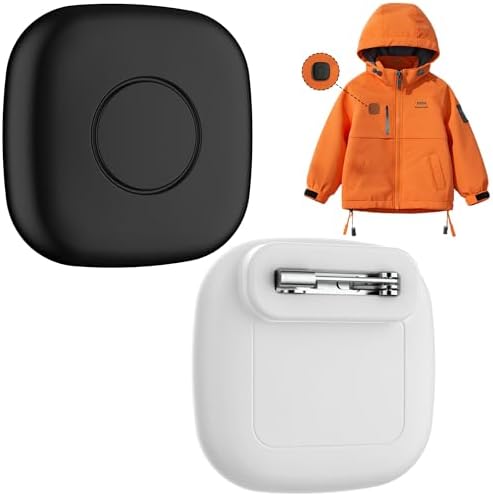 2-Pack Waterproof Silicone Case with Pin for Tile Mate 2024/2022 – Hidden GPS Tracker Holder for Kids, Teens, Elderly, Pets, Bags, Luggage – Anti-Lost & Anti-Scratch Cover – Black/White