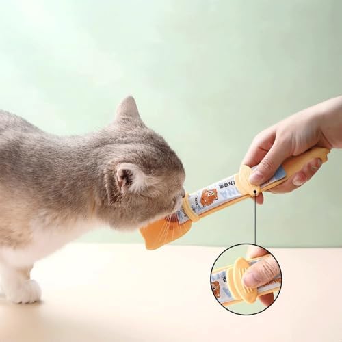 4PCS Cat Strip Feeder Cat treat Spoon Cat Food Spoon Pet Food Mixing Spoon Cats Strip Feeder Squeeze Spoon Multifunctional Lickable Treat Feeding Dispenser for Cat Liquid Snack and Wet Food