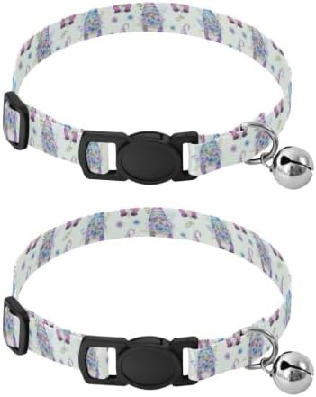 Cute Gnomes Flower Floral Easy to Clean Puppy Collar 2 Pack Lightweight Small Dog Collar