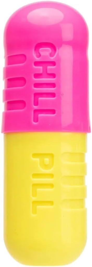 Fuzzyard Chill Pill Rubber Dog Toy Premium Interactive Chew Treat Dispenser with Squeaker