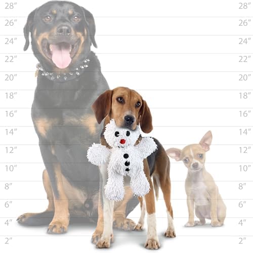 MIGHTY® 2 Pack Microfiber Medium Snowman Ultra Durable Plush Dog Toy