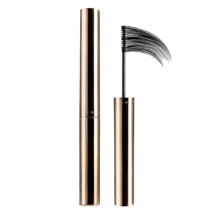 Ultra-Fine Lengthening Waterproof Quick-Dry Mascara, Waterproof Quick Drying Curling Mascara, Iron Wand Mascara, 3D Curling Eyelash Long, Lasting Smudge-Proof No Clumping (Black)