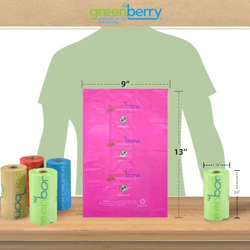 Greenbone Jar-O-Refills Dog Poop Bags & Dispenser, 28 Rolls
