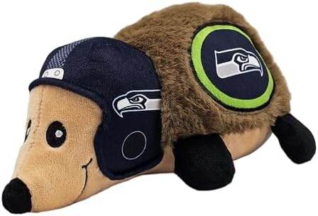 NFL Seattle Seahawks Plush Hedgehog Toy for Dogs & Cats, Cool Soft Pet Toy for Fun and Interactive Play, Dog Chew Toy with Squeaker, Licensed Hot Pet Toy