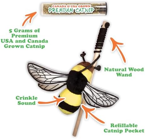 Meowijuana Get Buzzed Bundle for Cats | Refillable Plush on Wand + Blend