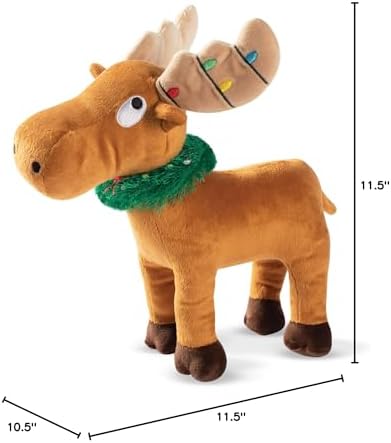 Fringe Studio Plush Dog Toy, Merry Chrismoose (289394), Multi-Color, PetShop Collection