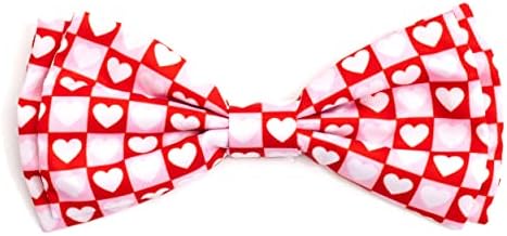 THE WORTHY DOG Spring Patterns Pet Bow Ties for Dogs & Cats, CB Hearts