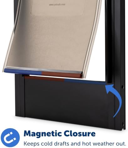 PetSafe Sliding Glass Pet Door, 1 Piece, Large Dogs to 100 lbs, Black