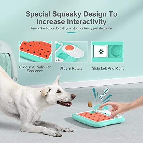 Dog Puzzle Toys, Treat Dispensing Dog Enrichment Toys for IQ Training and Brain Stimulation, Interactive Mentally Stimulating Toys as Gifts for Puppies, Cats, Dogs (L-Level 3)