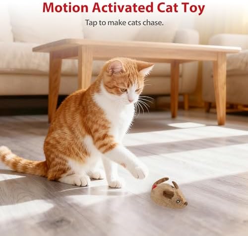 Gigwi Interactive Cat Toys for Indoor Cats, Cat Mouse Toy with Electronic Realistic Squeaky Sound