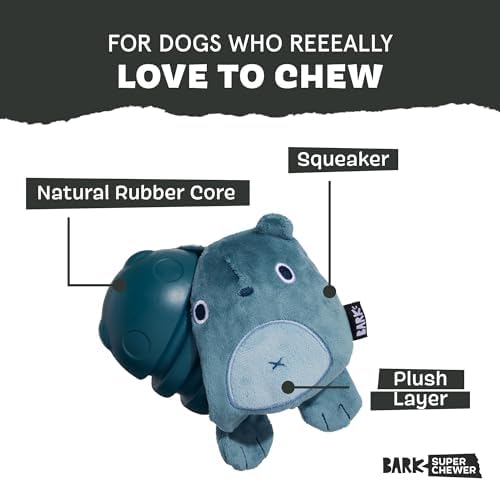 BarkBox Grey Bear Hugger Super Chewer Plush Toy