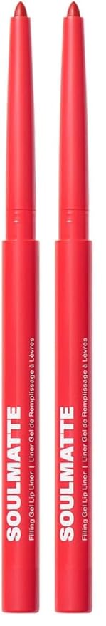 MORPHE Soulmatte Gel Lip Liner - Creamy Lip Pencil with a Matte Formula - Precision Contour Pencil with Sweet Almond & Tea Seed Oil for Long-Lasting Definition - First Kiss (0.007 oz) (Pack of 2)