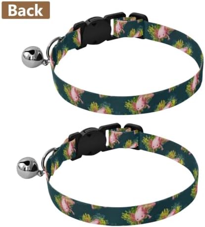 Cute Axolotls Dog Collar 2 Pack Collars for Cats Adjustable Length 10.6" to 17.1"