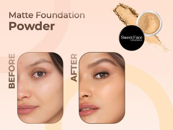 DEEP TAN FOUNDATION (30g Full Size Sifter Jar) – Matte Mineral Makeup – Buildable Loose Powder Foundation for a Smooth Natural Finish – Sweet Face Minerals, SPF 30
