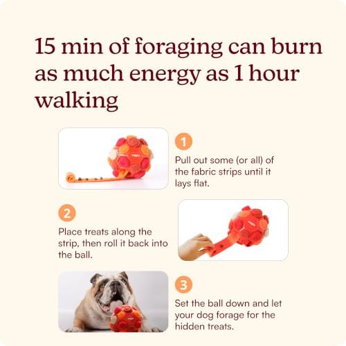 Reggie Snuffle Ball for Dogs | Interactive Treat Dispensing Dog Enrichment Toys | Reduces Boredom, Stress & Hyperactivity | Snuffle Toys for Dogs | Durable & Washable Dog Puzzle Toy I Red