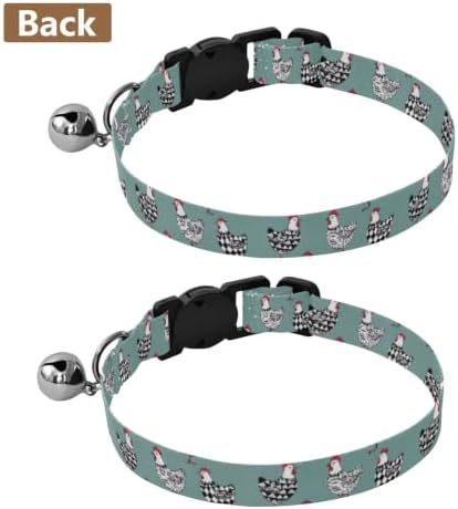 Chickens Black White Geometric Easy to Clean Cat Collar 2 Pack Collars for Puppies
