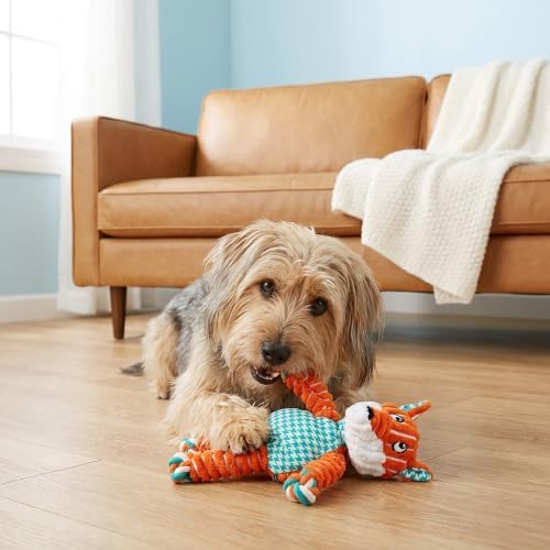 KONG Floppy Knots Rope and Plush Dog Toy, Fox, Medium/Large