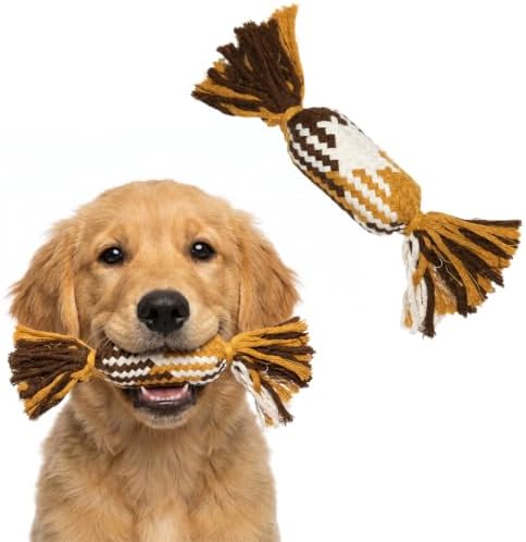 Dog Squeak Toy, Interactive Cotton Dog Rope Toy, Dog Toys to Keep Them Busy