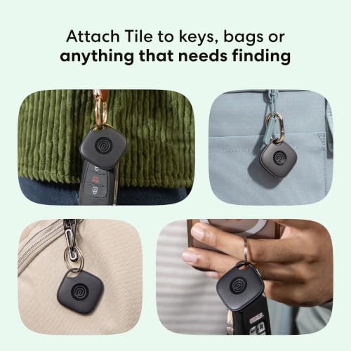Life360 Tile - Bluetooth Tracker, Keys Finder and Item Locator for Keys, Bags and More. Phone Finder. Both iOS and Android Compatible. 2-Pack (Black/White)