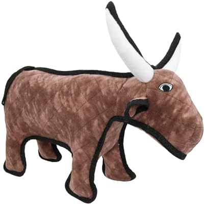 TUFFY® : Medium Bull Dog Toy: Ultra Durable Plush Toy with Multiple Layers & Reinforced Seams, Washable and Floats, Original Construction