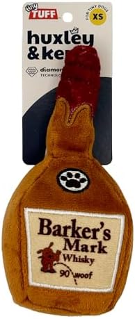 Huxley & Kent Tiny Tuff Plush Dog Toy, Barker's Mark