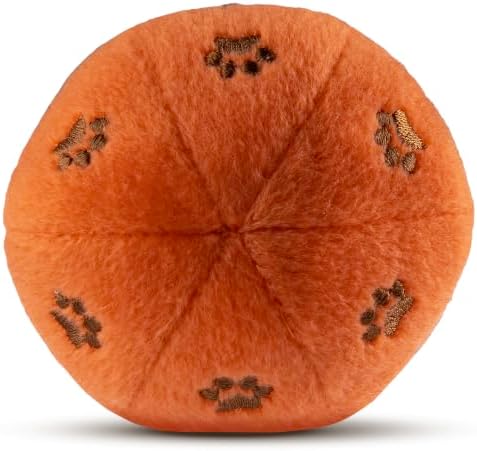 Dog Diggin Designs Hairmes Ball Plush Dog Toy – Fashion Inspired Squeaky Parody Ball Toy, Soft Luxury Style Interactive Pet Toy for Small Dogs and Puppies, Cute Plush Fetch Toy