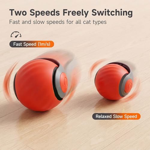 Active Rolling Ball with Tail for Cats,Speedy Tail Cat Toys for Indoor Cats