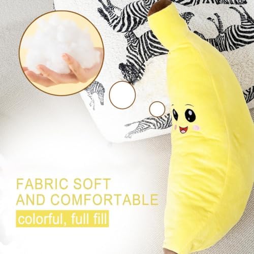 Plush Banana Dog Toy-Squeaky Soft Cotton Chew,Interactive Puppy Play Toy