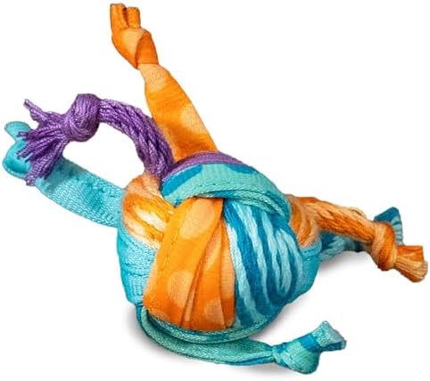 Catstages Catnip Tons of Tails – Interactive Catnip Dental Chew Toy for Cats with Rope, Ribbon & Cotton for Batting, Chasing & Chewing