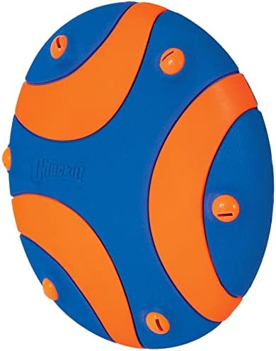 Chuckit! Whistle Flight Fetch Toy, Orange/Blue, for Medium to Large Dogs