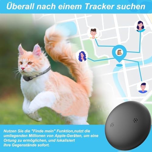 GPS Cat Tracker Collar, iOS‑Only Smart Pet Activity Tracker, 1 Pack | Cat GPS Tracker Collar, iOS Only, No Monthly Fee, Real‑Time Location, IP68, 10+ Mo Battery, Reflective Nylon, Global Tracking