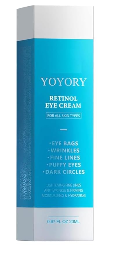 Retinol Under Eye Cream, Hydrating Gel-Cream for Puffiness, Fine Lines & Tired-Looking Under Eyes, Moisturizing Eye Care Complex, 0.67 fl oz