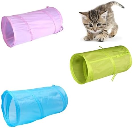 iCAGY Cat Tunnel for Indoor Small Cats Kittens Rabbits, Foldable Tube Toys