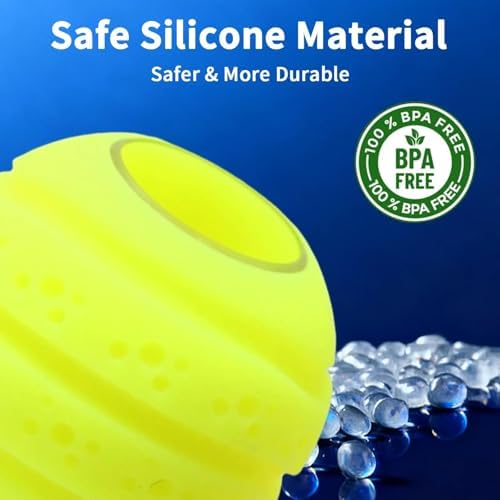 LaRoo 2026 New Version LED Dog Ball, USB Type-C Rechargeable Motion Activated Light Up Dog Ball, IP56 Waterproof Soft Silicone Interactive Glow Light Up Ball for Dog Night Outdoor Play, 2.5 Inch