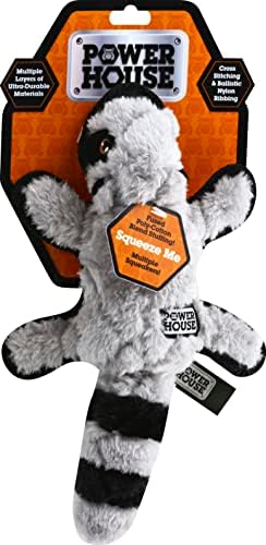 Power House Raccoon Dog Toy Premium Mini Tough Plush with Multiple Squeakers