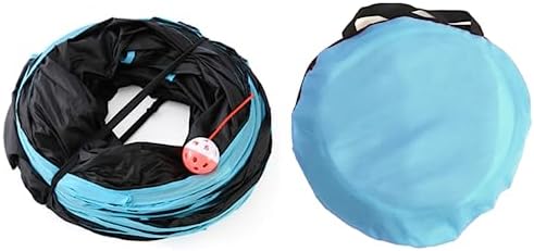 Cat Tunnel,5 Way Large Collapsible Tunnels Tube Upgrade with 6 Peek Hole,S-Shaped Maze House Play Toy Interactive Cat Toy for Cat Kitten Kitty Rabbit