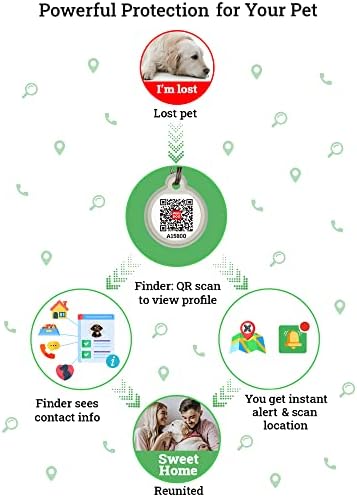 Dog Tags for Pets - Silicone QR Code Pet ID Tags for Dogs & Cats - Silent Dog Name Tag and Cat Name Tag for Your Pet - Puppy Name Tag for Dog Collar - Dog Identification Tags (Princess)