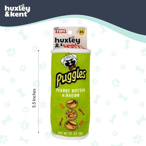 Huxley & Kent Tiny Tuff Plush Dog Toy, Puggles Can
