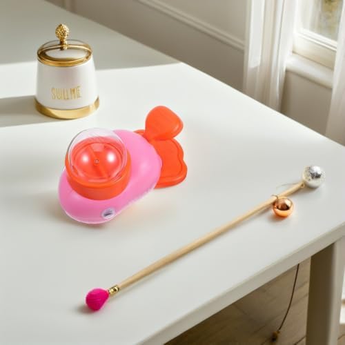 Whale Shaped Dog Treat Dispenser with Rotating Snack Feeding