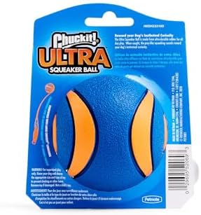 Chuckit! Ultra Squeaker Ball Dog Fetch Toy, Large 3in, for Big Breeds