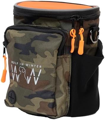 Quickdraw XL Dog Training Treat Pouch, Orange/Camo