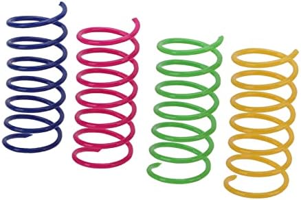 Acouto Interact with Your Feline Iend with 40pcs Bite Colorful Cat Sp Toys - Interactive Pet Toy for Cats - Cat Springs Tube Toys for Hours of Fun!