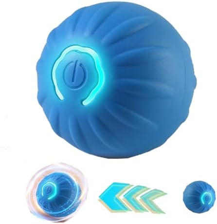 Winb Interactive LED Dog Ball （2 inch）- USB Rechargeable Motion-Activated Rolling Toy for Small Dogs, Dogs Ball Play and Wicked Fun
