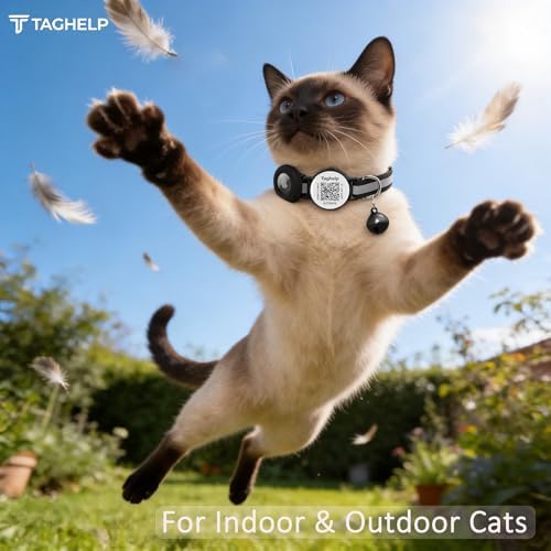 3 Pack Airtag Cat Collar Breakaway with Bell,Reflective Kitten Collar with Apple Airtag Cat Collar Holder,Adjustable,Safety Buckle for Girl Boy Cats,Pet Supplies,Gifts (Black & Blue & Pink)